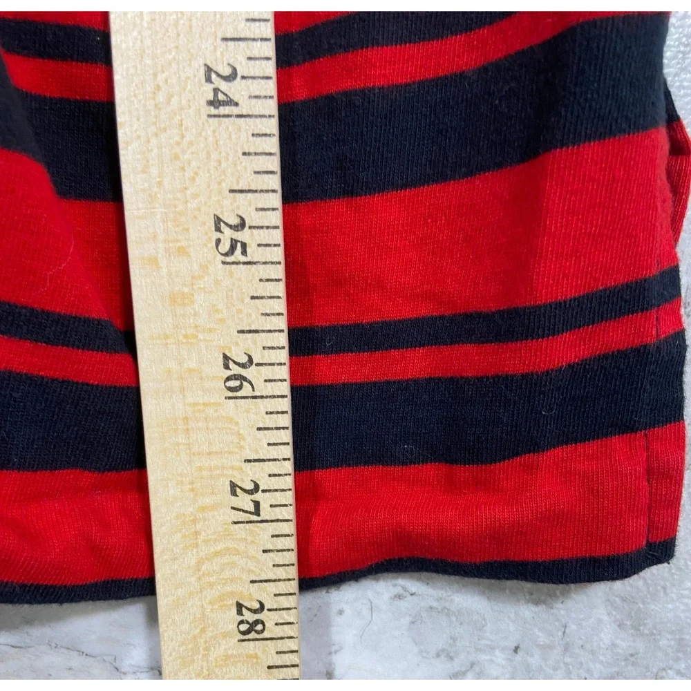 Ralph Lauren Men's Small Classic Red & Black Striped Polo Shirt Short Sleeve